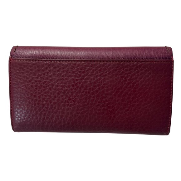 Marc By Marc Jacobs Burgundy Leather Trifold Wallet - Picture 2 of 15